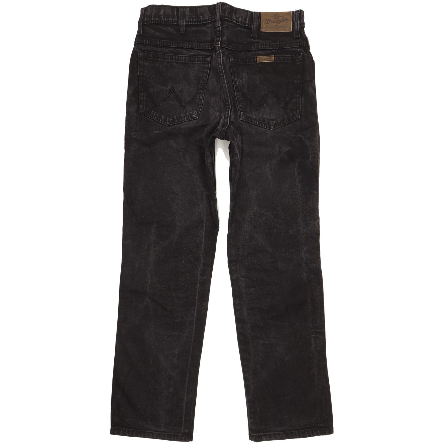 Wrangler Durable Quality Men Black Straight Regular Stretch Jeans W32 L30