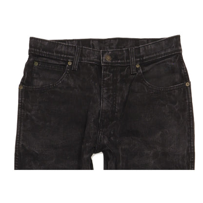 Wrangler Durable Quality Men Black Straight Regular Stretch Jeans W32 L30