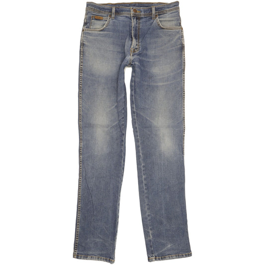Wrangler Texas Men Blue Straight Regular Stretch Jeans W34 L35