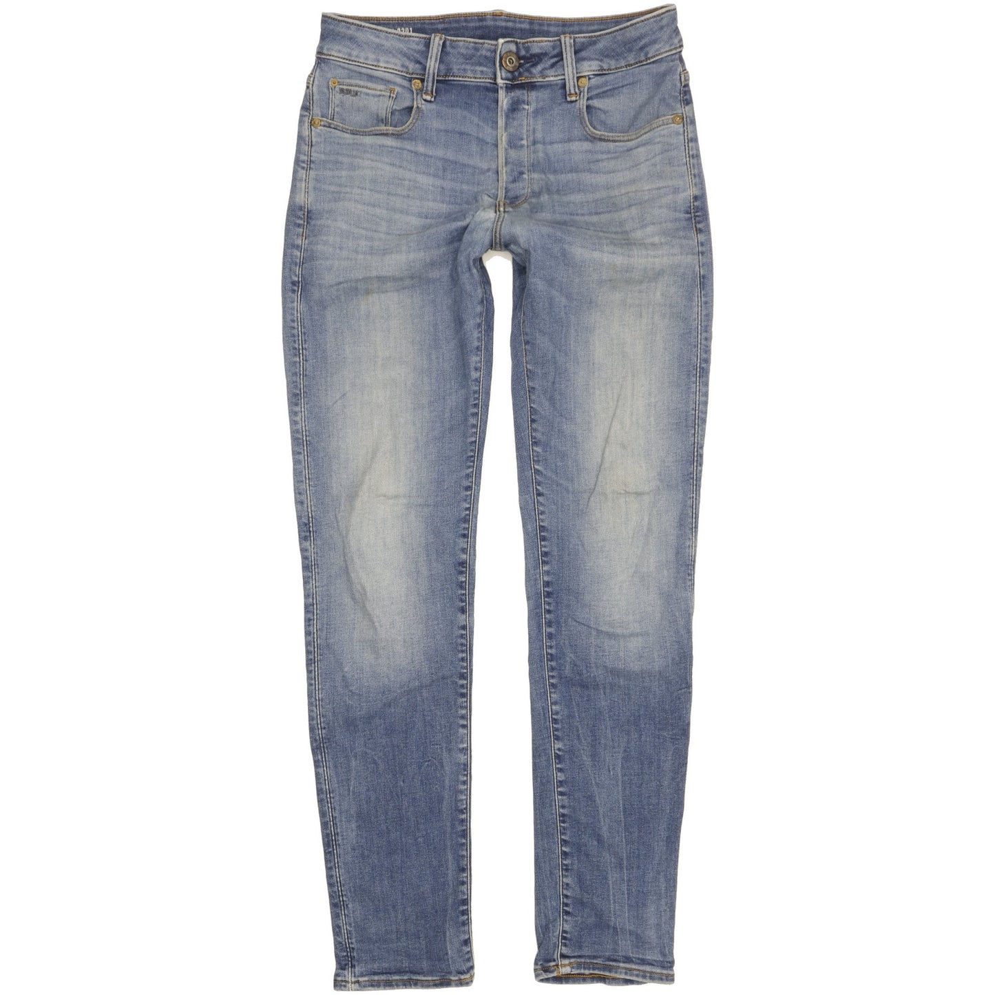 G-Star 3301 Men Blue Straight Slim Stretch Jeans W29 L32