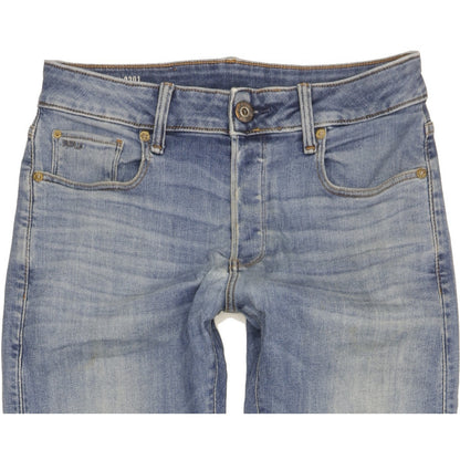 G-Star 3301 Men Blue Straight Slim Stretch Jeans W29 L32