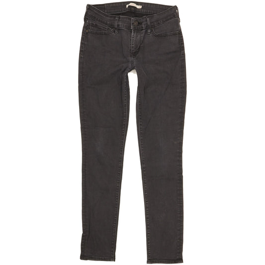 Levi's 711 Women Black Skinny Slim Stretch Jeans W29 L29