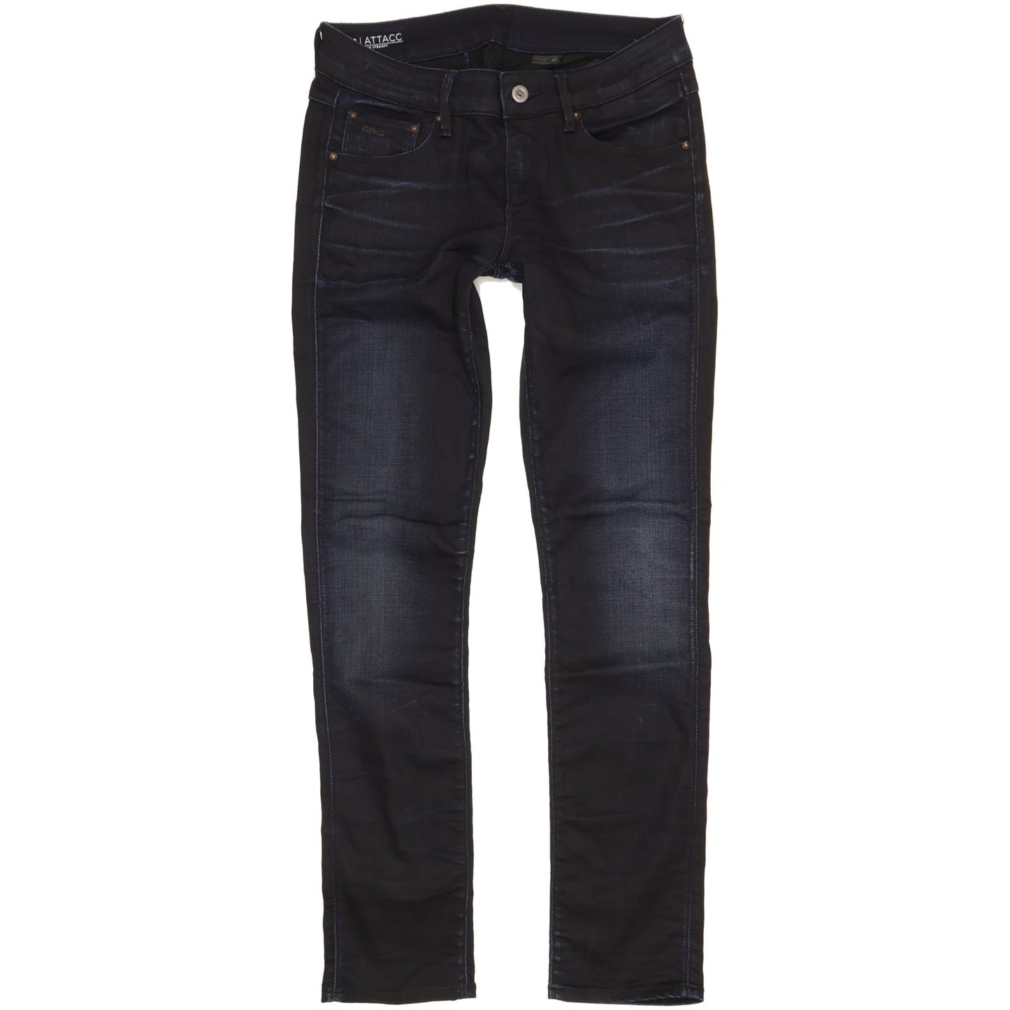 G-Star Attacc Women Navy Straight Slim Stretch Jeans W29 L30