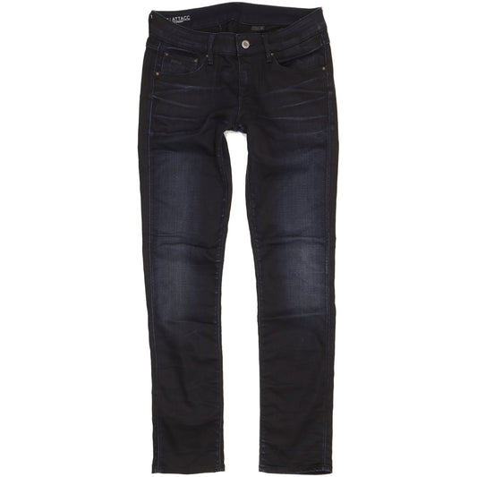 G-Star Attacc Women Navy Straight Slim Stretch Jeans W29 L30