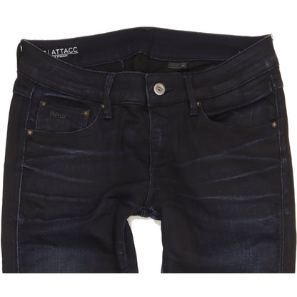 G-Star Attacc Women Navy Straight Slim Stretch Jeans W29 L30