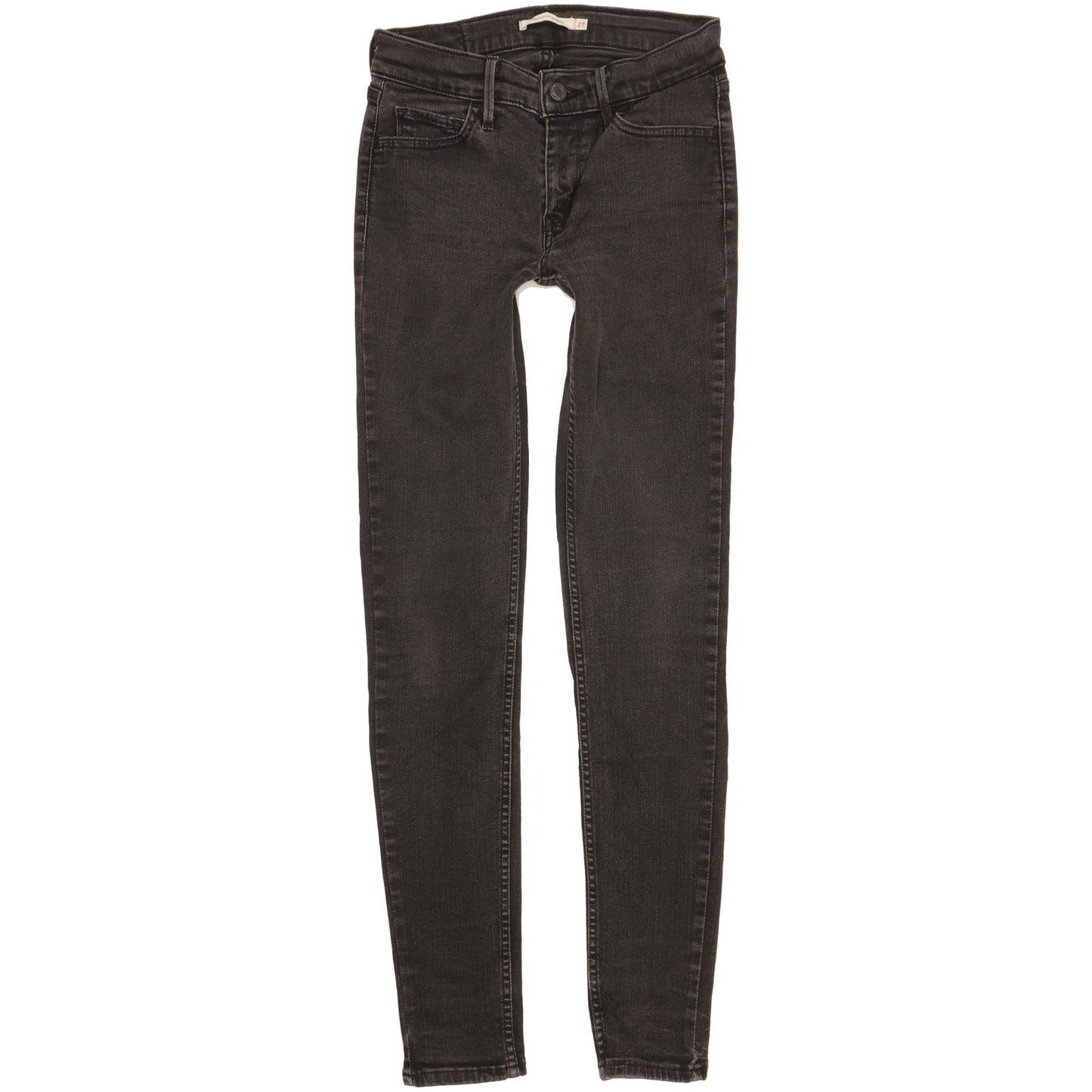 Levi's 710 Super Women Black Skinny Slim Stretch Jeans W27 L30