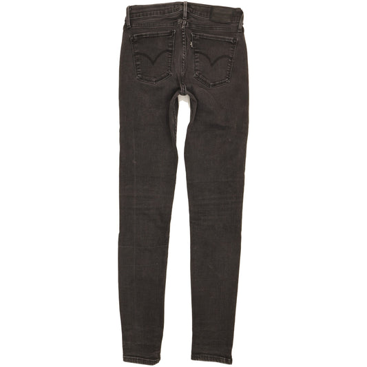 Levi's 710 Super Women Black Skinny Slim Stretch Jeans W27 L30