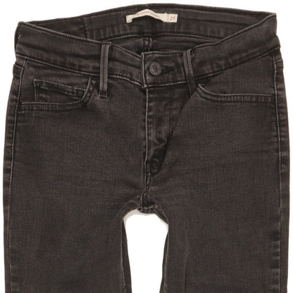 Levi's 710 Super Women Black Skinny Slim Stretch Jeans W27 L30