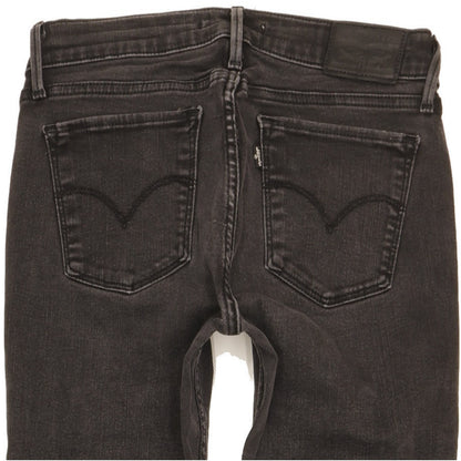 Levi's 710 Super Women Black Skinny Slim Stretch Jeans W27 L30