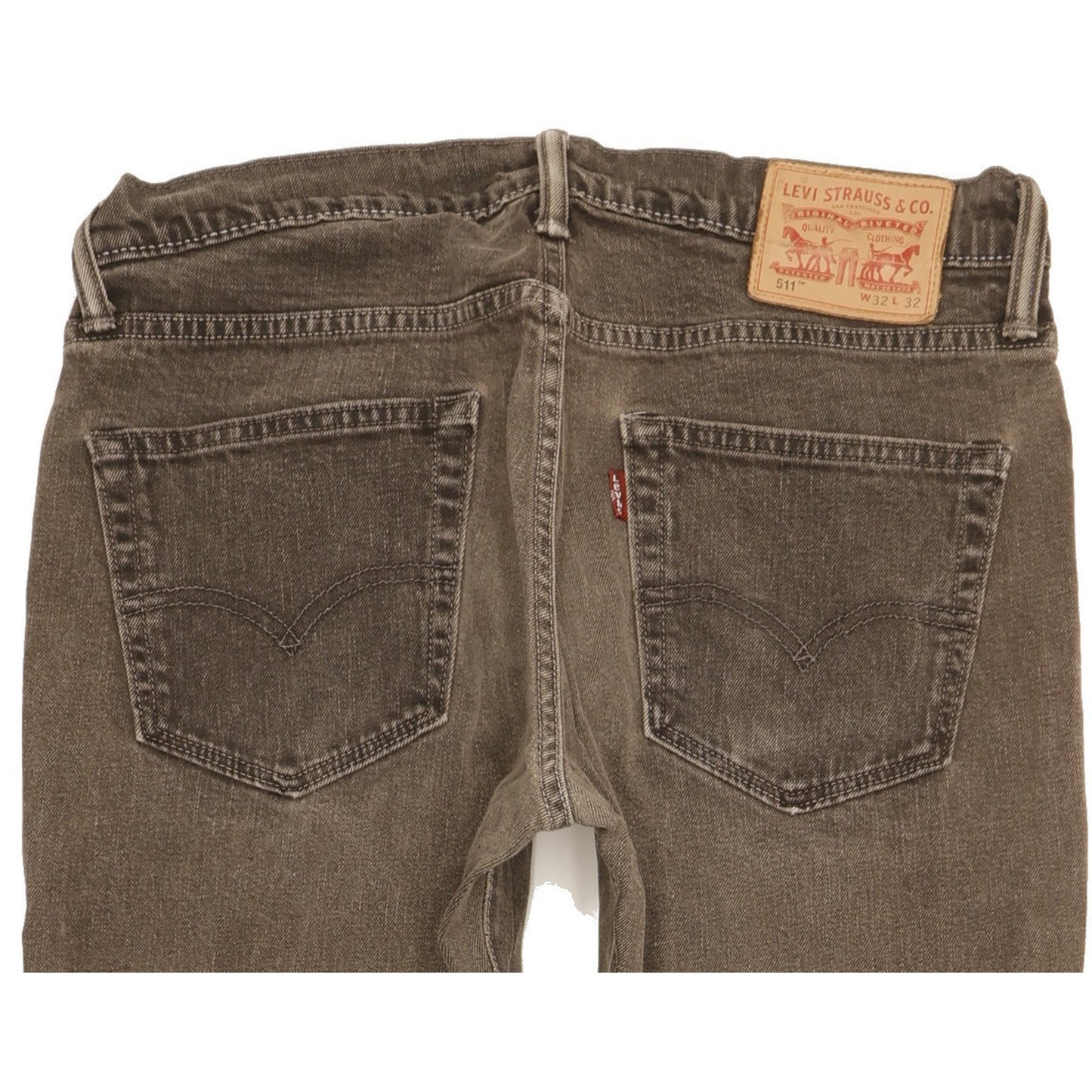 Levi's 511 Men Grey Straight Slim Stretch Jeans W32 L30