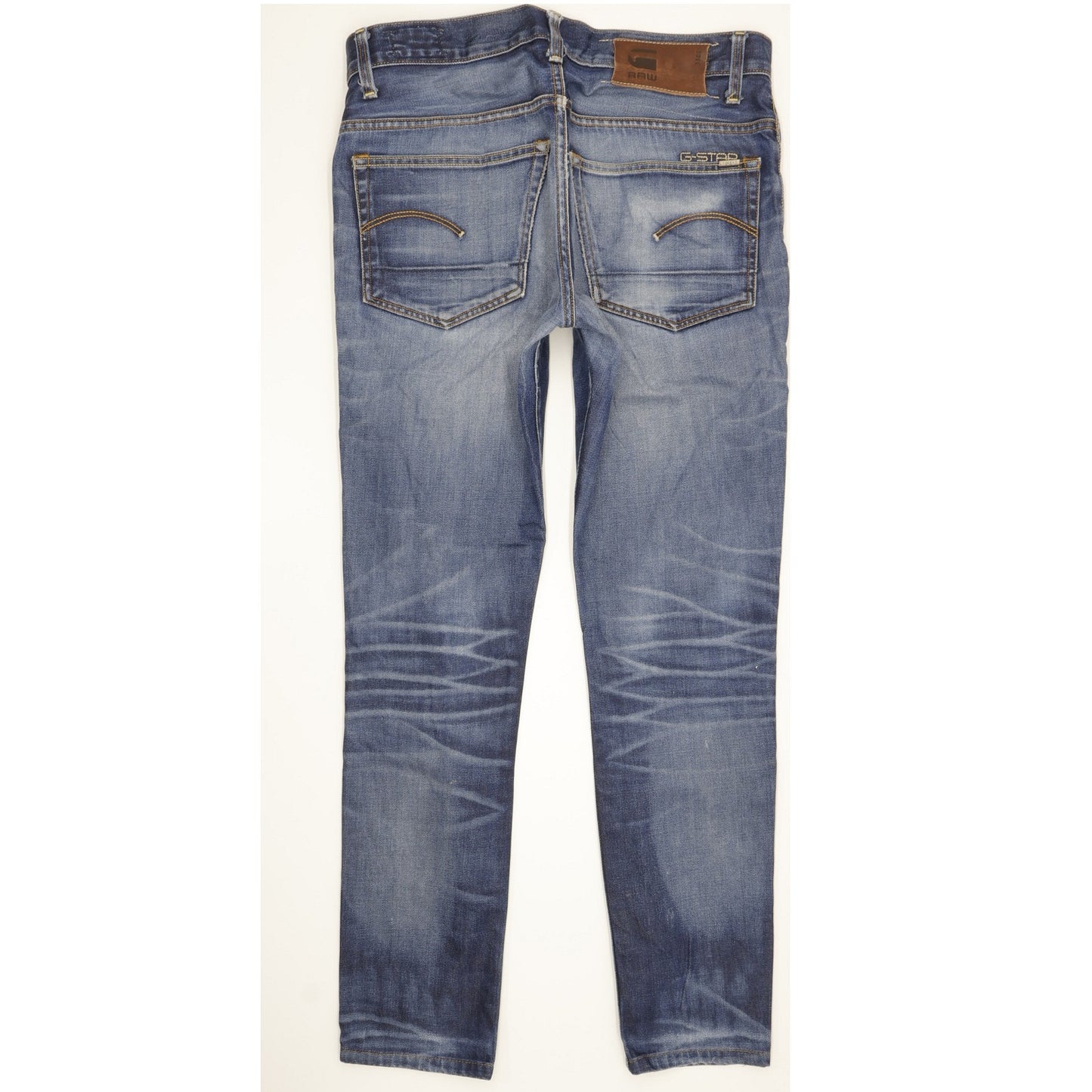 G-Star 3301 Men Blue Straight Slim Jeans W33 L30