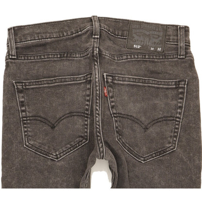 Levi's 512 Men Grey Tapered Slim Stretch Jeans W30 L30