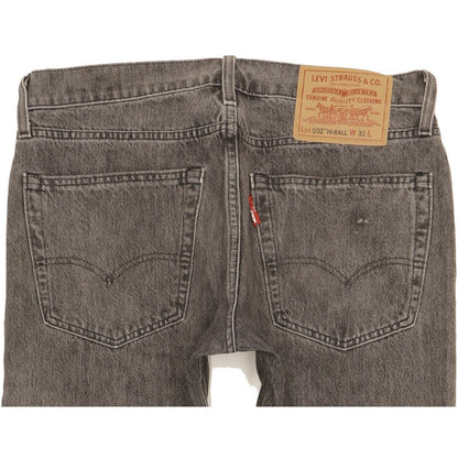 Levi's 502 Hi-Ball Men Grey Tapered Regular Stretch Jeans W31 L29