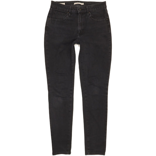 Levi's 721 Black Skinny Slim Stretch Jeans High Waisted W28 L30