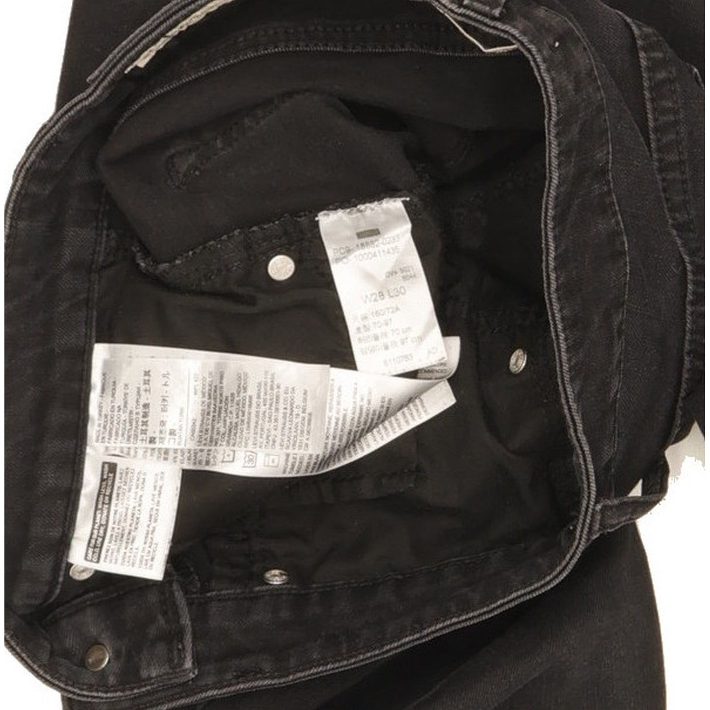 Levi's 721 Black Skinny Slim Stretch Jeans High Waisted W28 L30