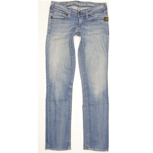 G-Star Core Women Blue Straight Slim Stretch Jeans W28 L32