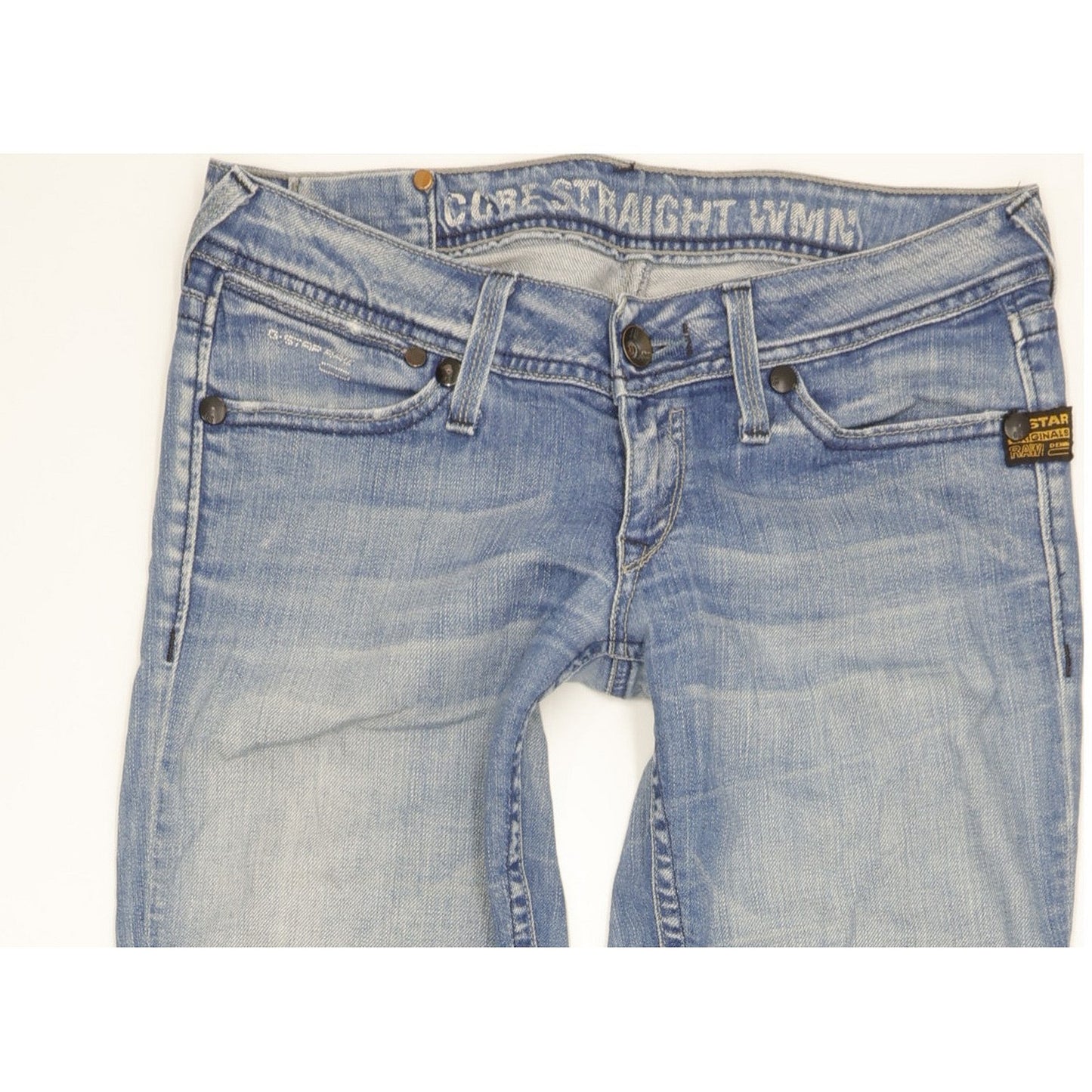 G-Star Core Women Blue Straight Slim Stretch Jeans W28 L32