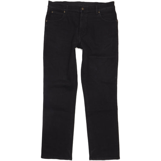 Wrangler Men Black Straight Regular Stretch Jeans W36 L32