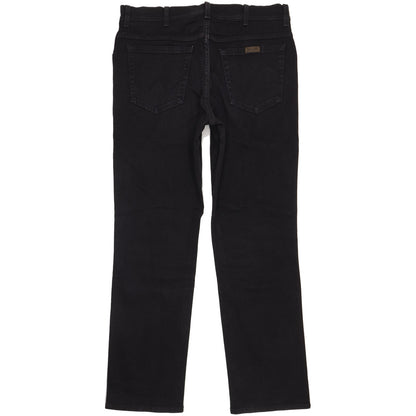 Wrangler Men Black Straight Regular Stretch Jeans W36 L32