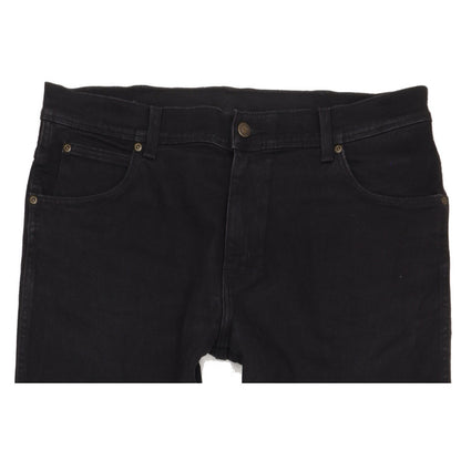 Wrangler Men Black Straight Regular Stretch Jeans W36 L32