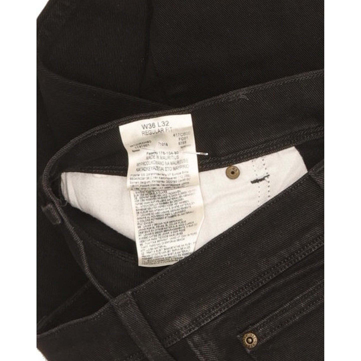 Wrangler Men Black Straight Regular Stretch Jeans W36 L32