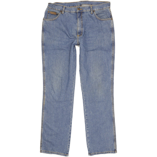 Wrangler Texas Men Blue Straight Regular Jeans W38 L34