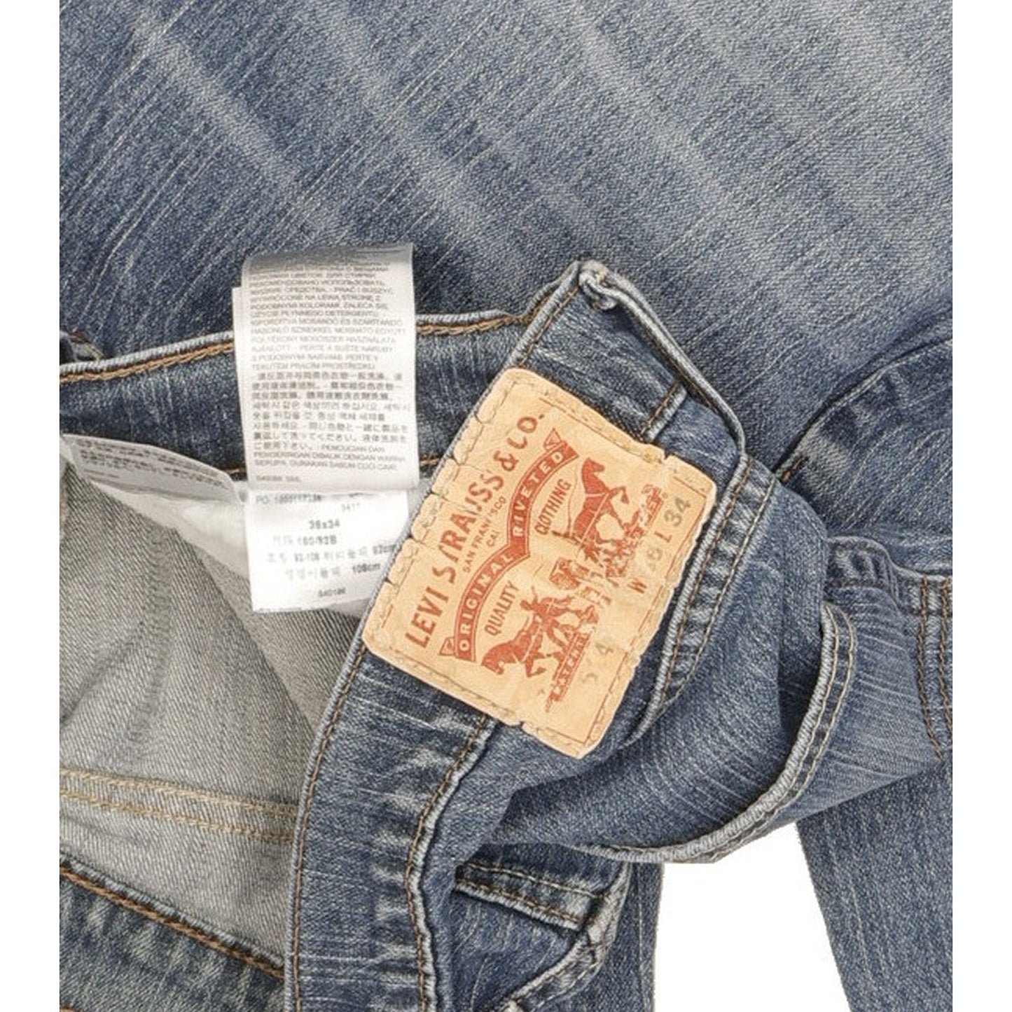 Levi's 514 Men Blue Straight Slim Stretch Jeans W36 L33