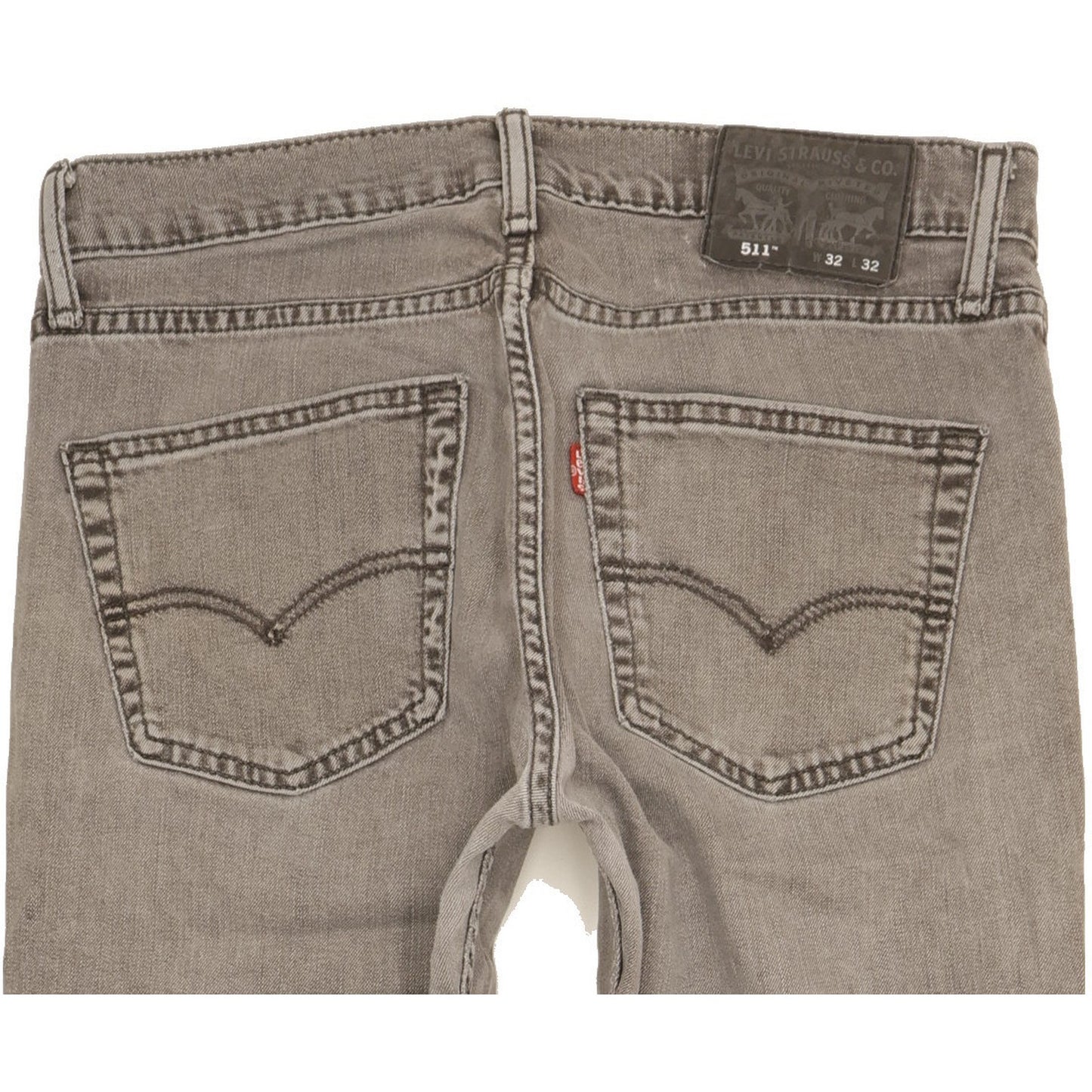 Levi's 511 Men Grey Straight Slim Stretch Jeans W32 L30