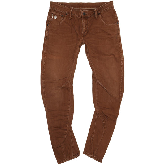 G-Star Arc 3D Men Brown Tapered Slim Stretch Jeans W34 L32