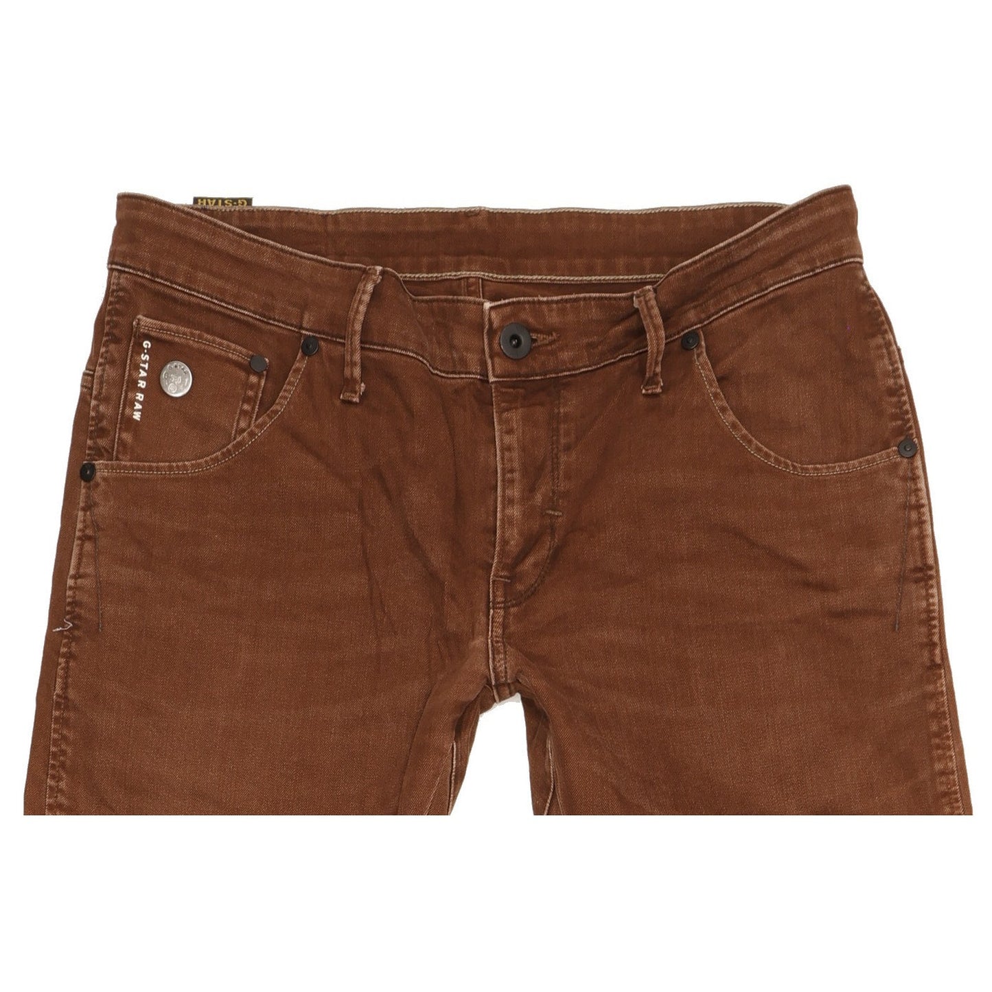 G-Star Arc 3D Men Brown Tapered Slim Stretch Jeans W34 L32