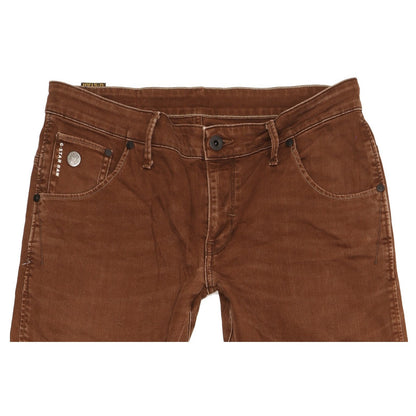 G-Star Arc 3D Men Brown Tapered Slim Stretch Jeans W34 L32