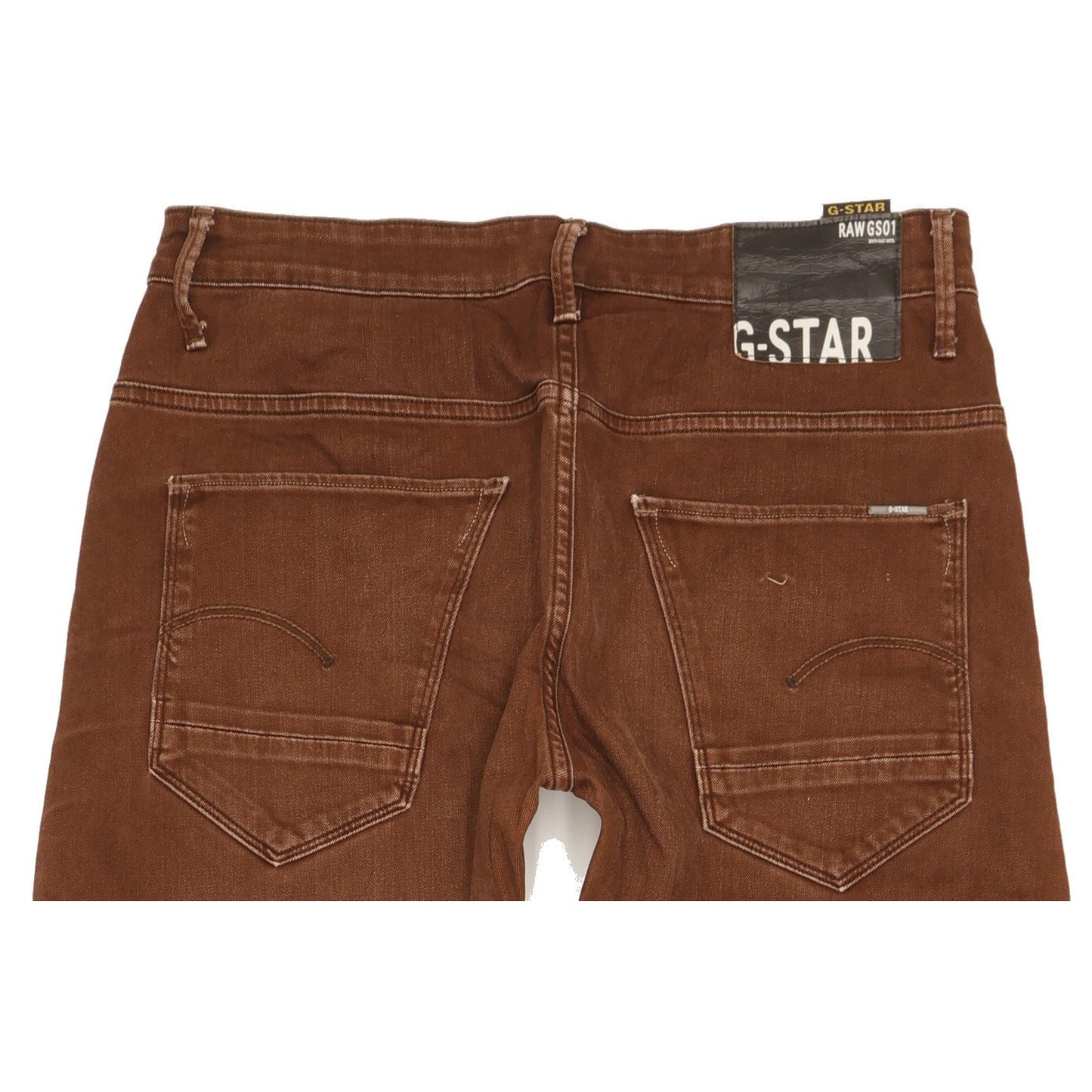 G-Star Arc 3D Men Brown Tapered Slim Stretch Jeans W34 L32