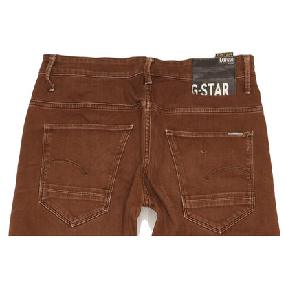G-Star Arc 3D Men Brown Tapered Slim Stretch Jeans W34 L32