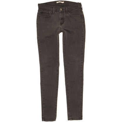Levi's 710 Super Women Black Skinny Slim Stretch Jeans W30 L32