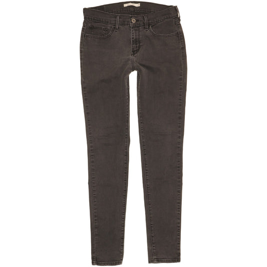 Levi's 710 Super Women Black Skinny Slim Stretch Jeans W30 L32