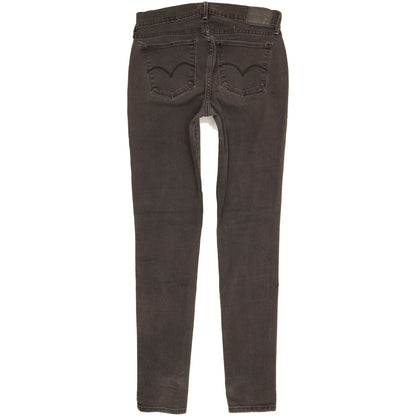 Levi's 710 Super Women Black Skinny Slim Stretch Jeans W30 L32
