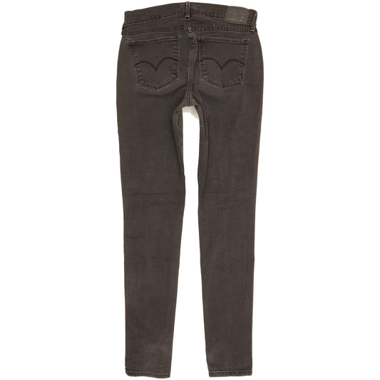 Levi's 710 Super Women Black Skinny Slim Stretch Jeans W30 L32