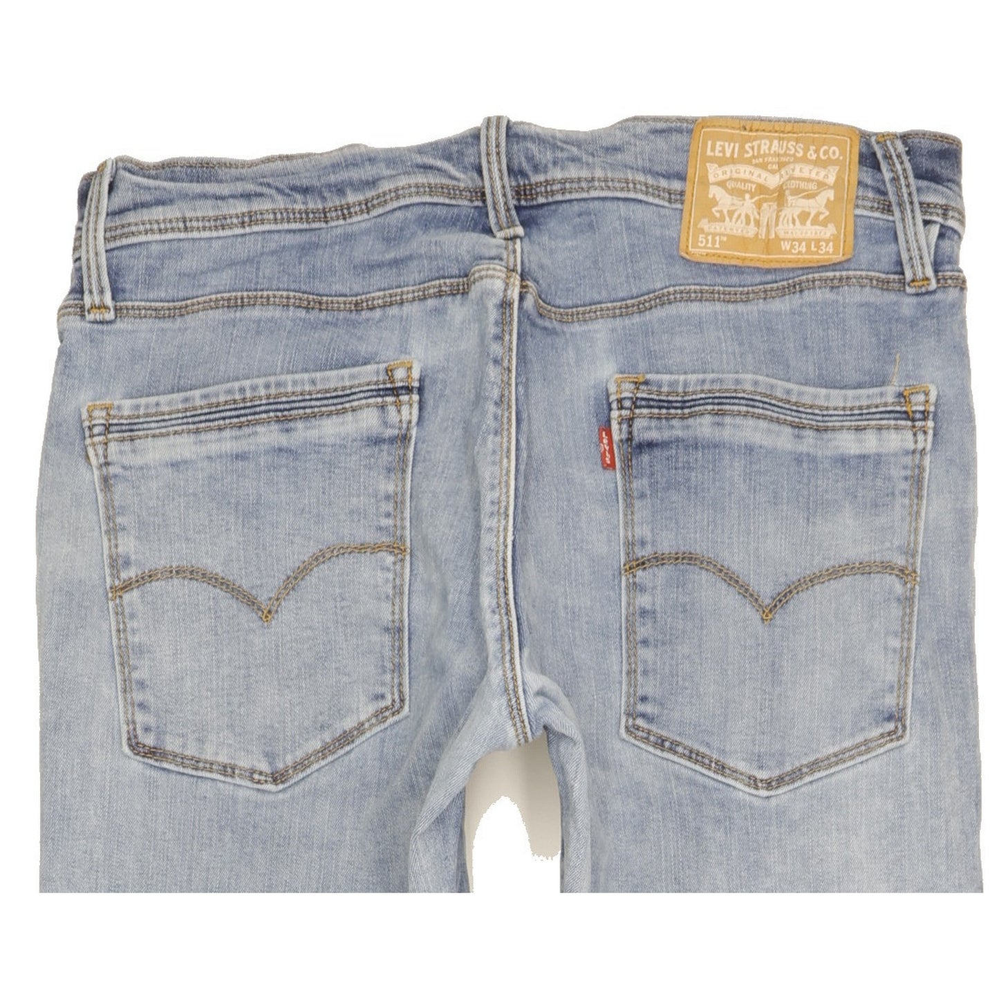 Levi's 511 Men Blue Straight Slim Stretch Jeans W34 L34