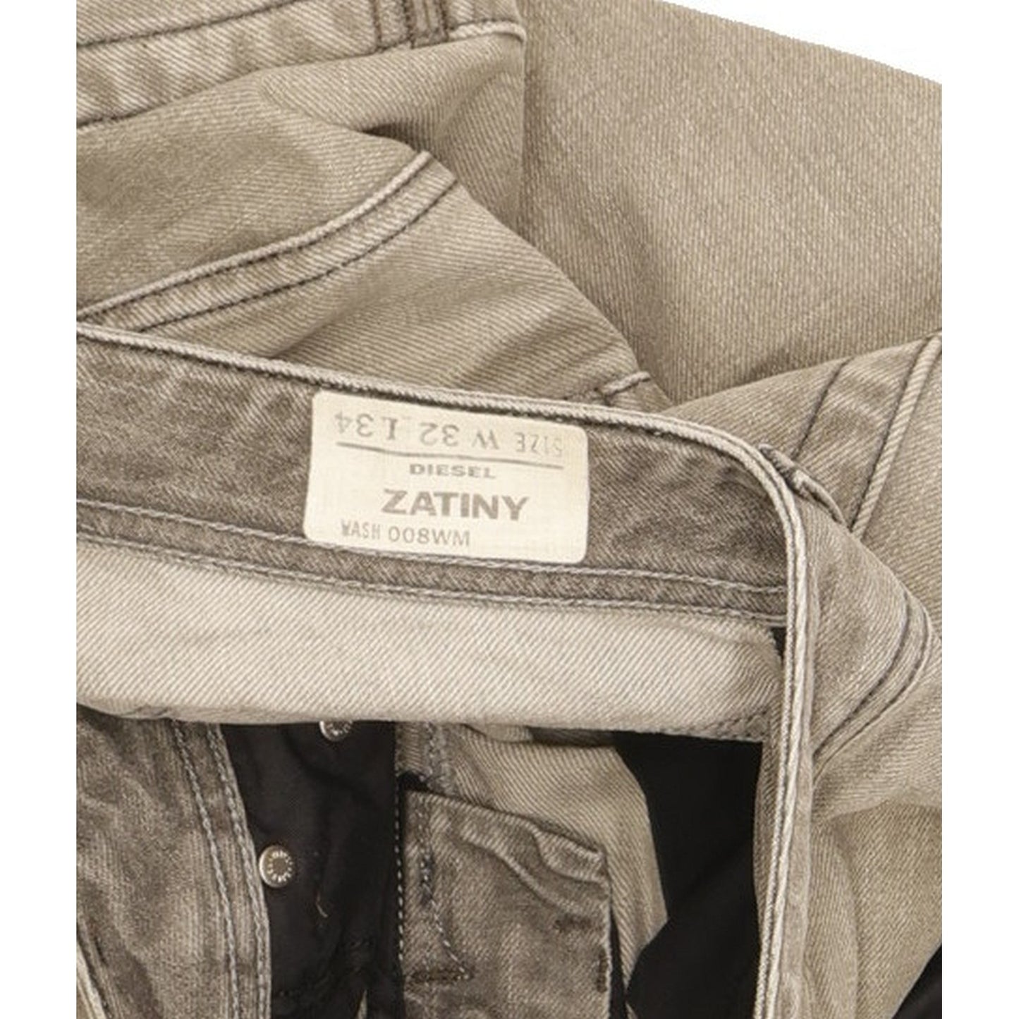 Diesel Zatiny Men Grey Bootcut Regular Jeans W32 L34