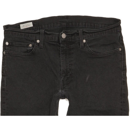 Levi's 511 Men Black Straight Slim Stretch Jeans W34 L28