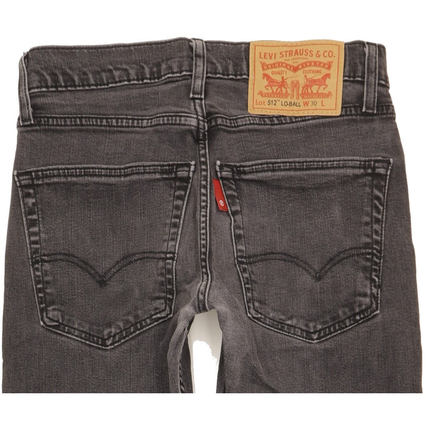 Levi's 512 Lo-Ball Men Black Tapered Slim Stretch Jeans W30 L32