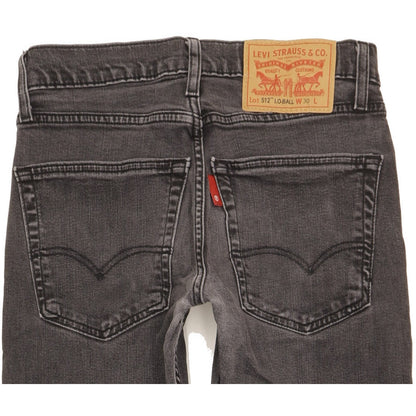 Levi's 512 Lo-Ball Men Black Tapered Slim Stretch Jeans W30 L32
