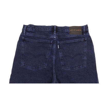 Levi's Line 8 Blue Straight Slim Cropped Jeans High Waisted W30 L30