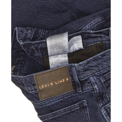 Levi's Line 8 Blue Straight Slim Cropped Jeans High Waisted W30 L30