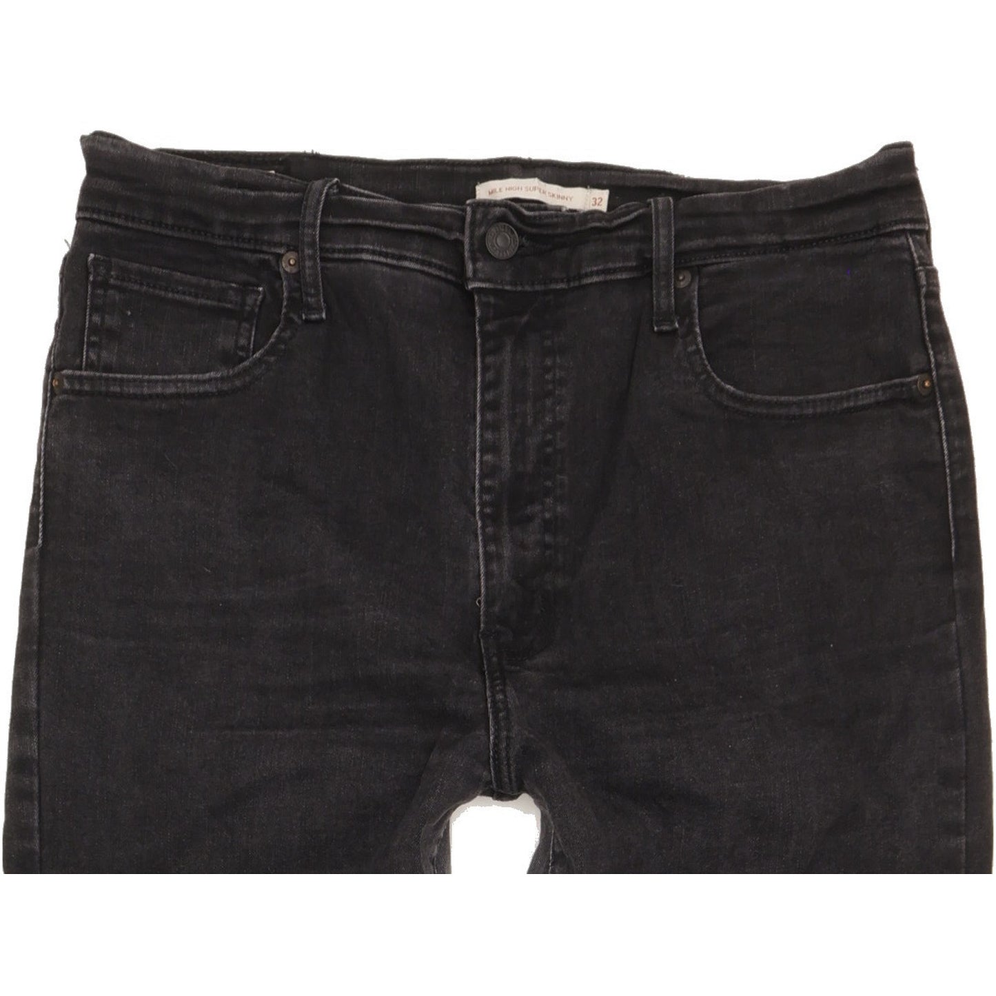 Levi's Mile Black Skinny Slim Stretch Jeans High Waisted W32 L31
