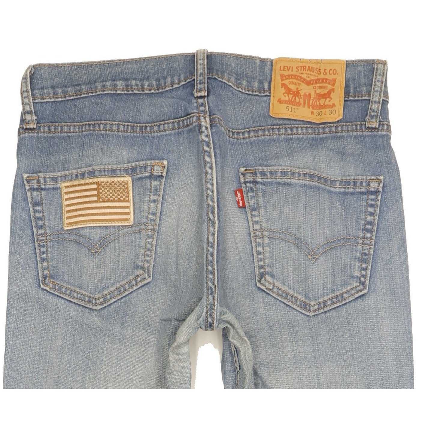 Levi's 511 Men Blue Straight Slim Stretch Jeans W30 L29