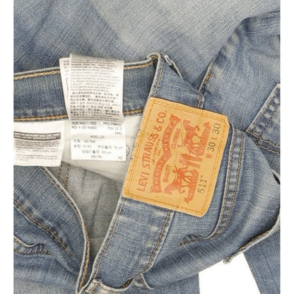 Levi's 511 Men Blue Straight Slim Stretch Jeans W30 L29