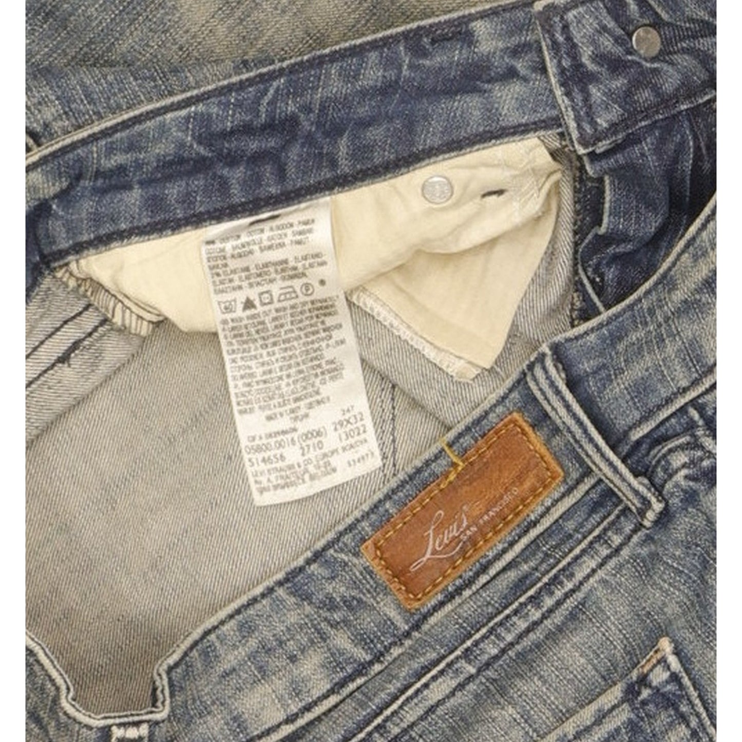 Levi's Bold Curve Men Blue Straight Slim Stretch Jeans W29 L32