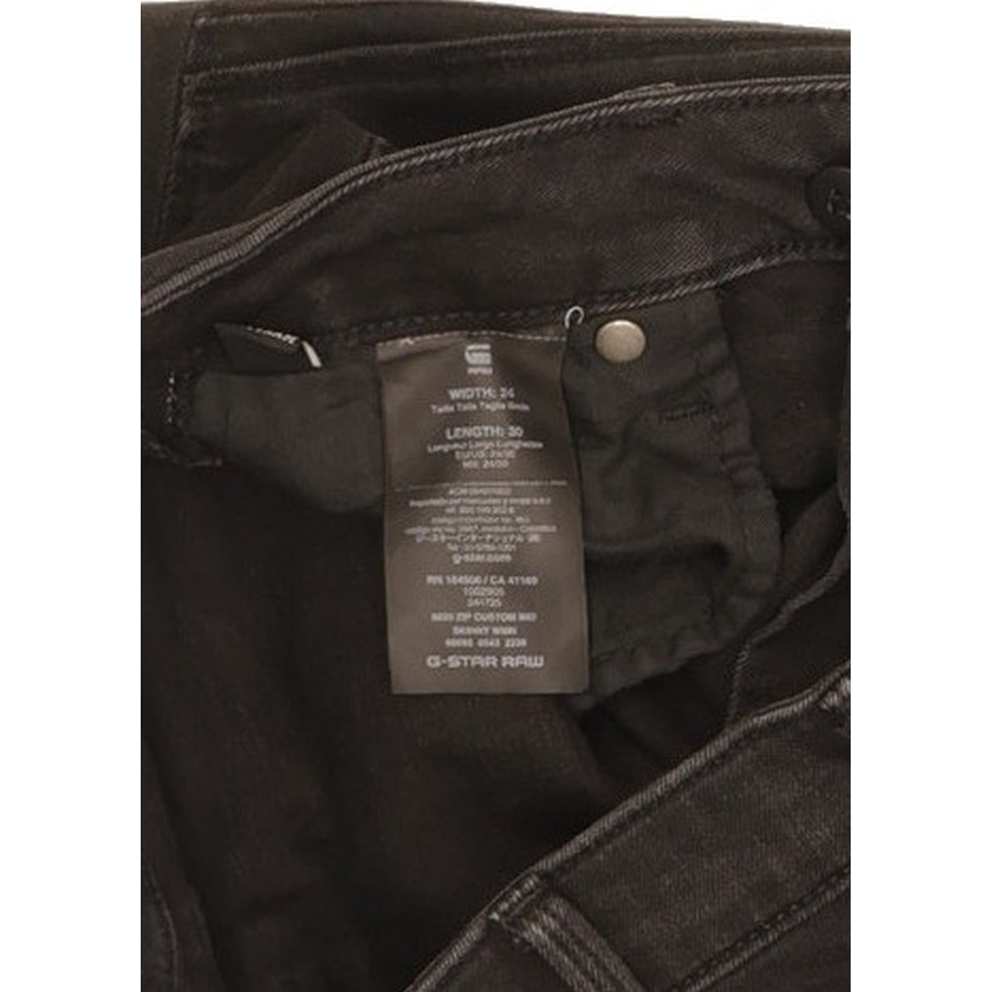G-Star 5620 Women Black Skinny Slim Stretch Jeans W24 L30