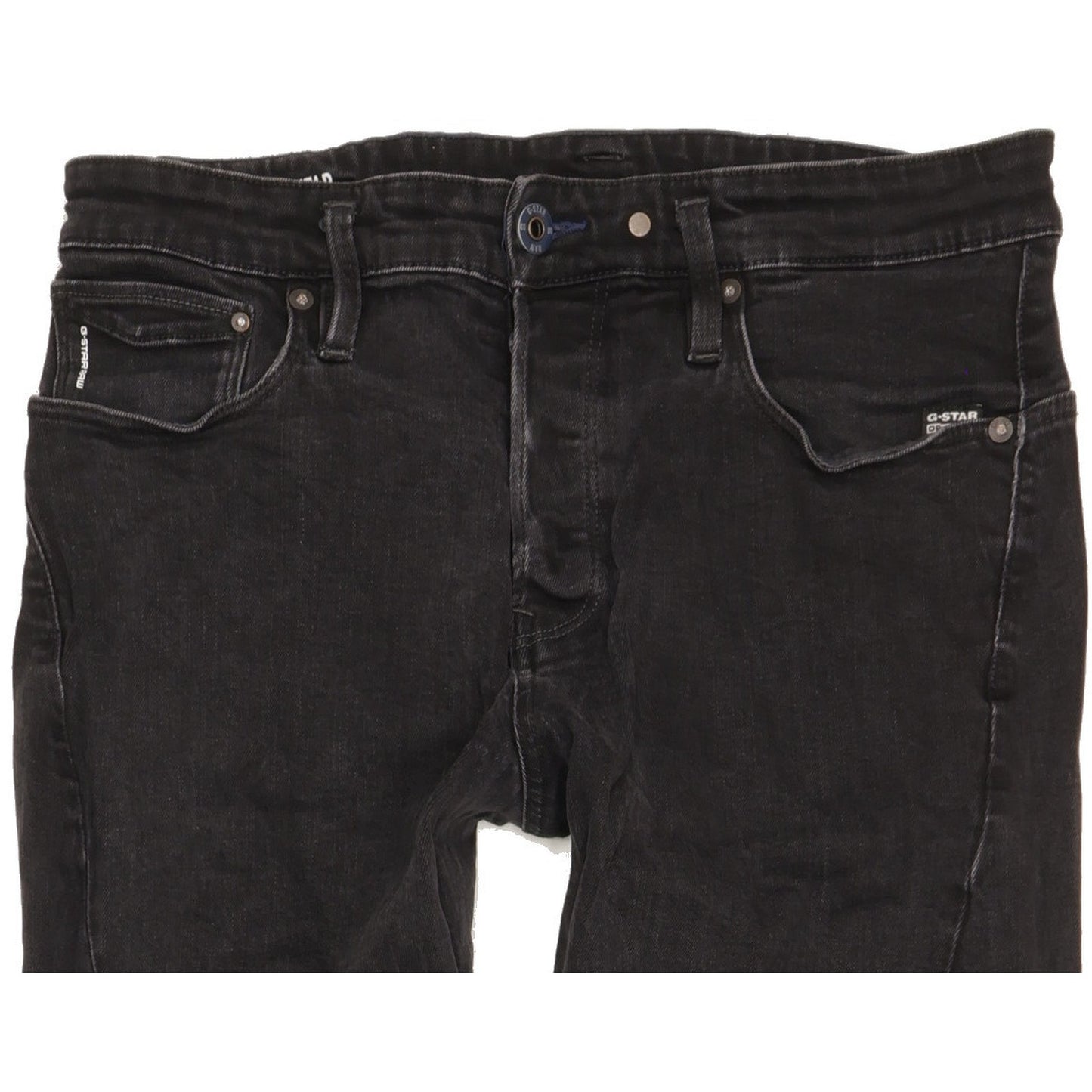 G-Star Scutar 3D Men Black Tapered Slim Stretch Jeans W32 L34